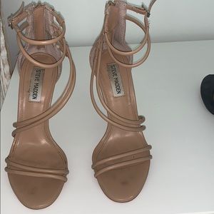Steve Madden Tan leather sandals 4.5” heel